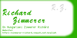 richard zimmerer business card
